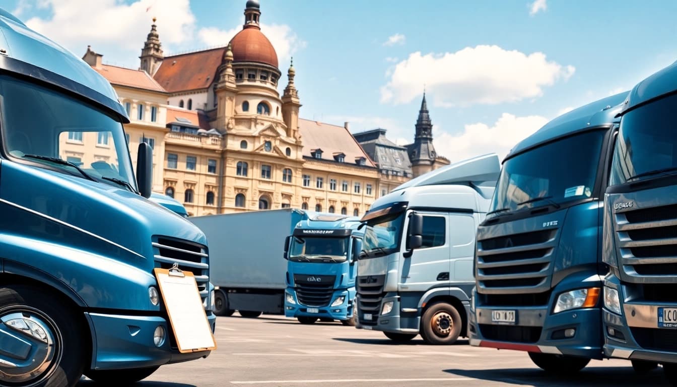 Lkw Gutachten Augsburg mit einem professionellen Bewertungsexperten vor Stadtkulisse