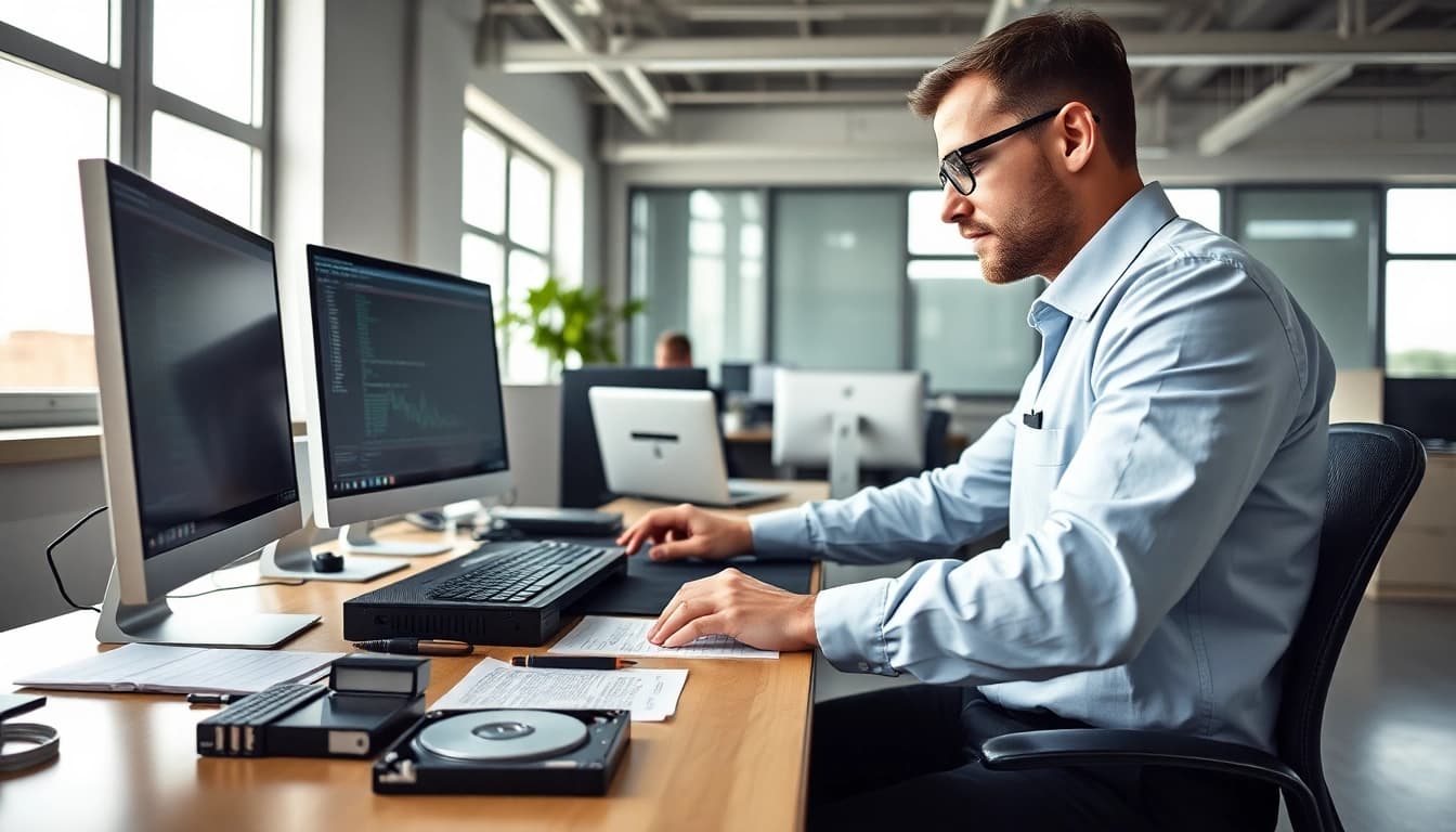 Datenrettung externe festplatte im professionellen Datenrettungsprozess dargestellt.