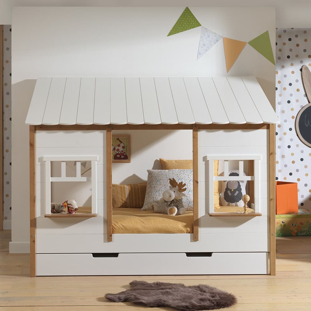 Ein gemütliches Zuhause für Kinder: Hausbett 120x200 mit Zusatzbett
