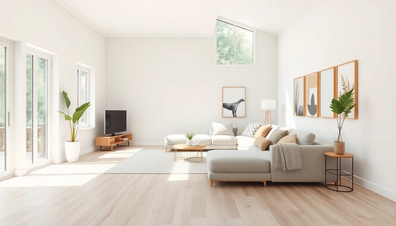 Moderne Hausrenovierung mit lichtdurchflutetem Raum und einladendem Interieur.