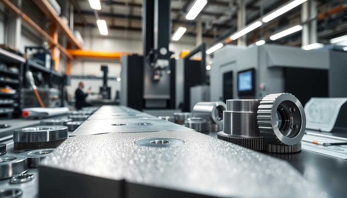 Hochwertige cnc frästeile in einem modernen Fertigungsumfeld mit präzisen Details.