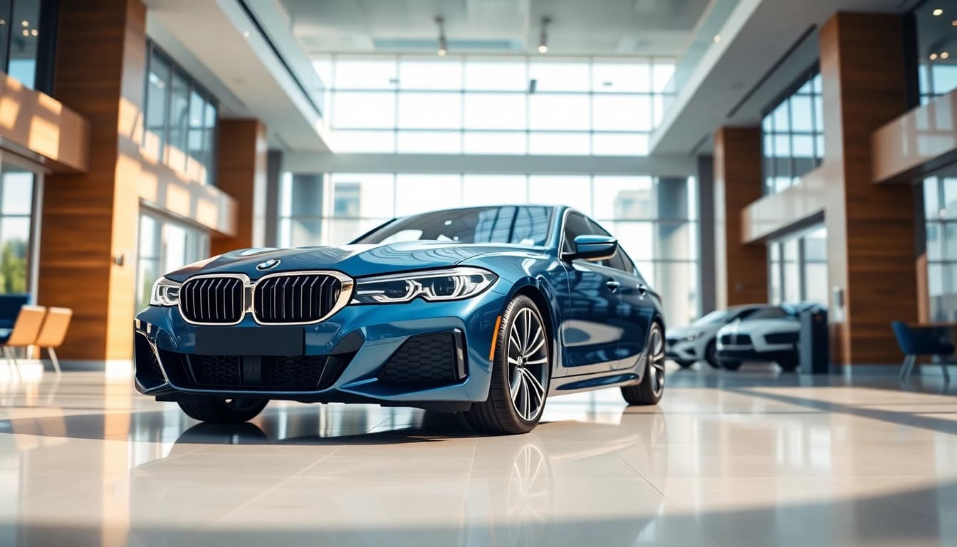 BMW kaufen: Elegante BMW-Modelle in modernem Showroom bewundern