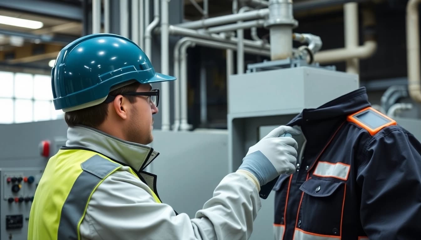 Inspecting electrical equipment during DGUV V3 Prüfung to ensure workplace safety and compliance.