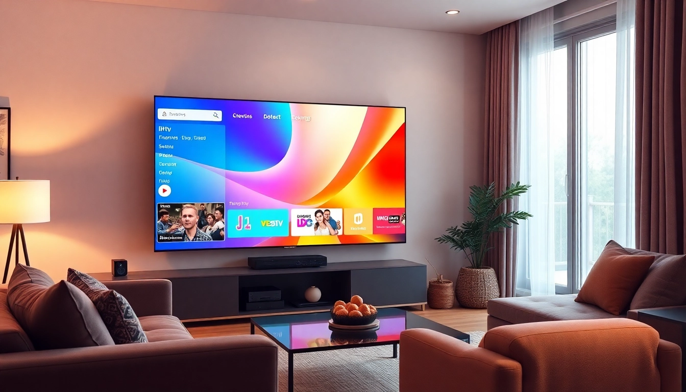 Entdecken Sie die Vorteile von IPTV kaufen mit einer leistungsstarken Streaming-Plattform auf einem modernen Fernseher.