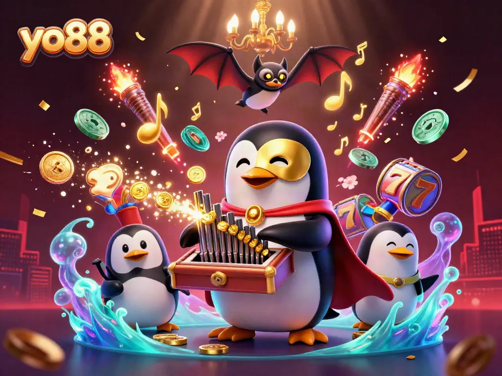 Experience vibrant slot action at yo88, featuring cartoon characters and dynamic gaming elements.