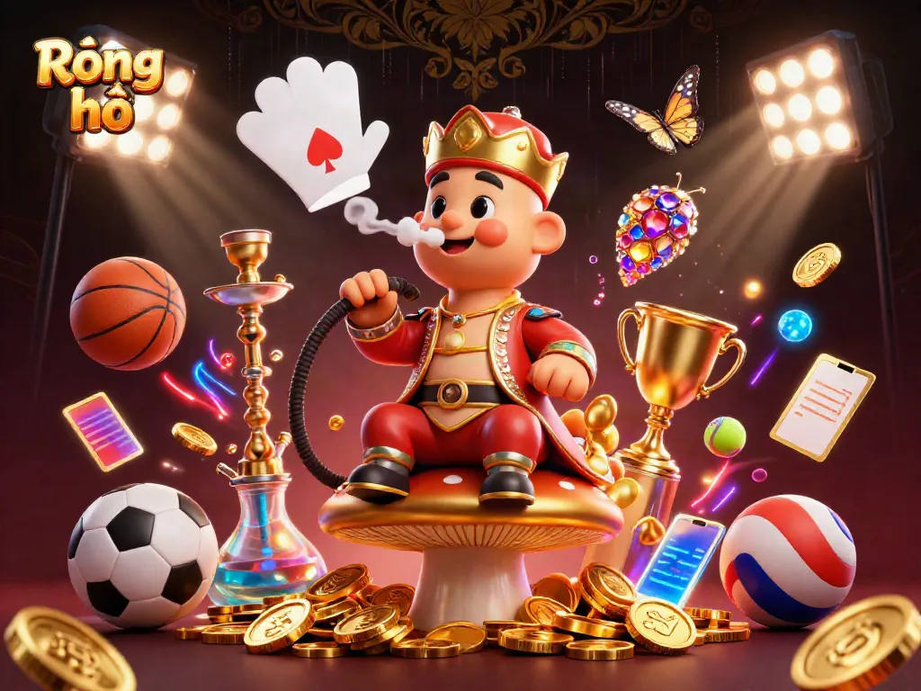 Experience the thrill of Rồng hổ with a vibrant casino atmosphere, showcasing sports elements and rich graphics.