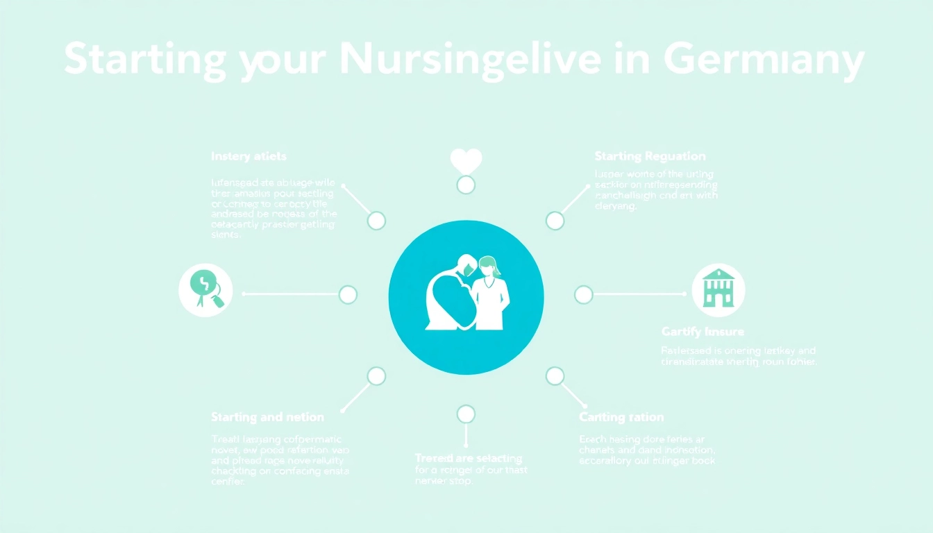 Step-by-step guide to pflegedienst gründen with visual elements illustrating the process.