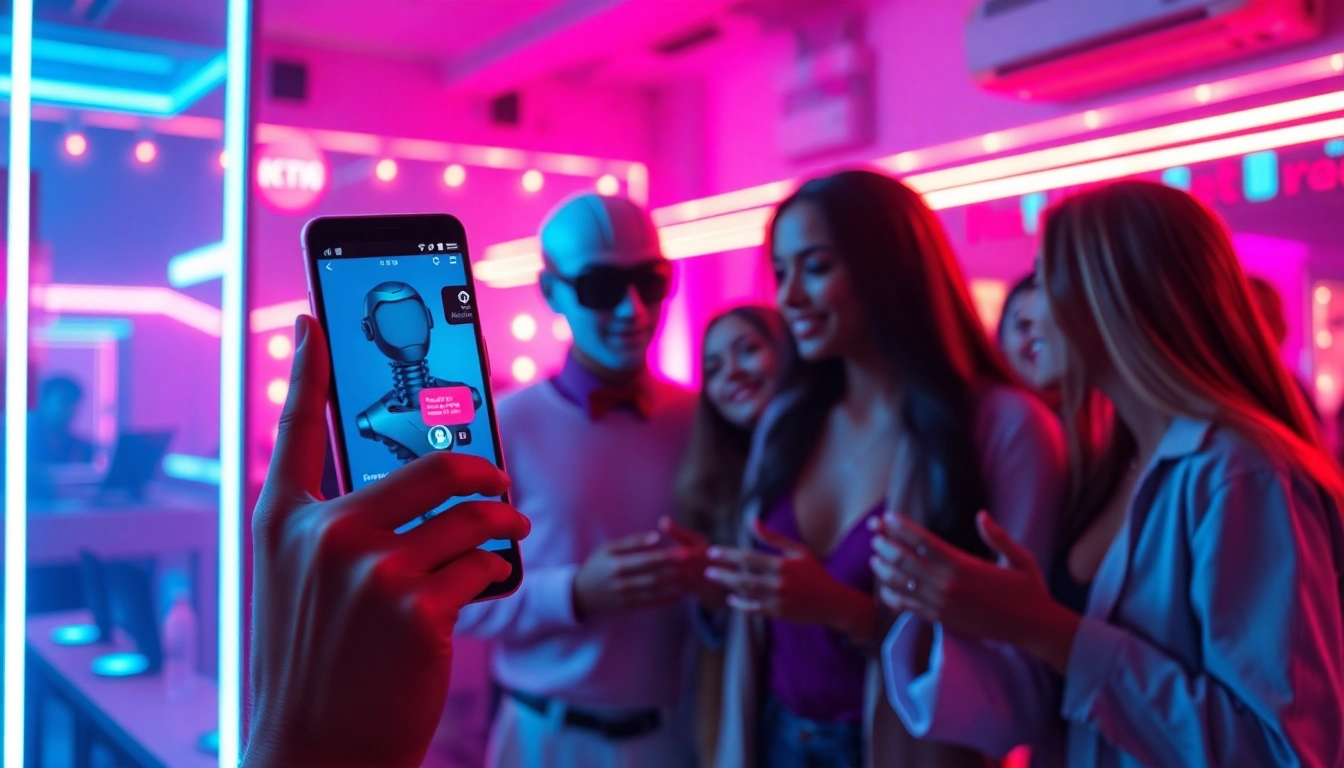 Engaging AI chatbot interactions with a vibrant backdrop highlighting free sex ai technology.