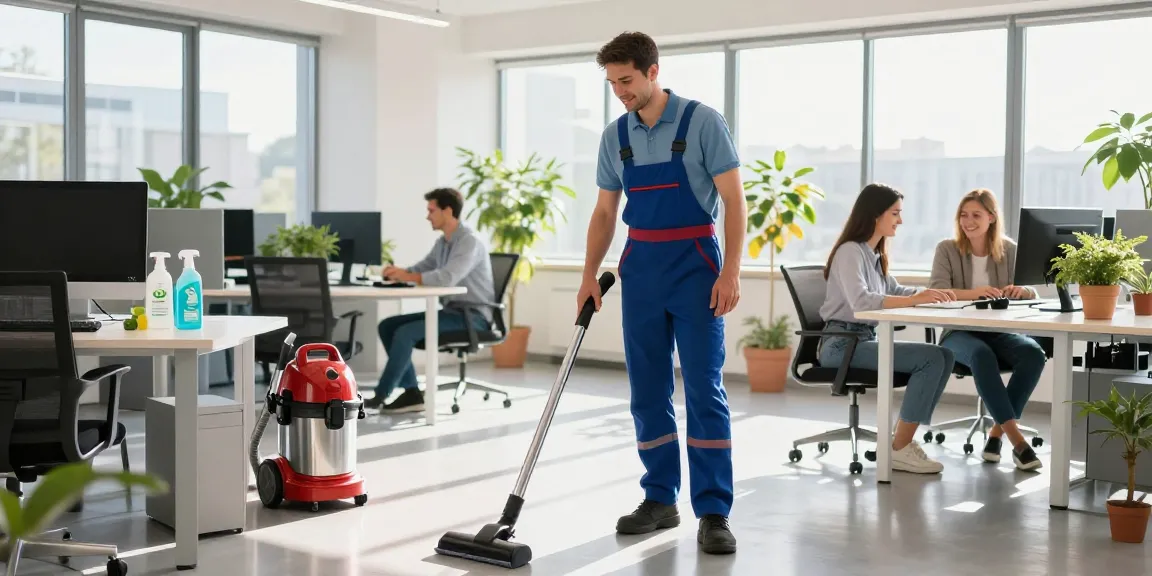 Professional unterhaltsreinigung solothurn service in a bright office, showcasing cleanliness and organization.