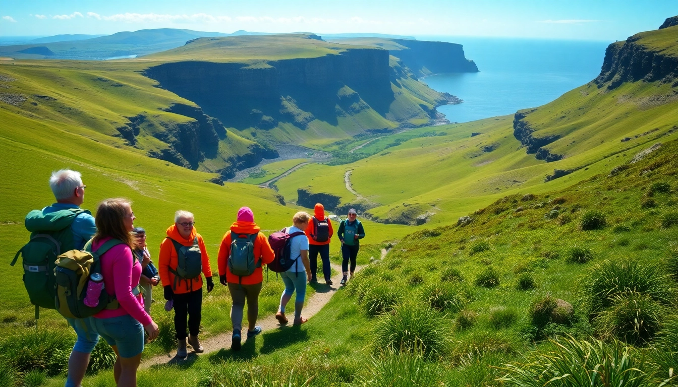 Erlebe unvergesslichen Wanderurlaub Irland inmitten malerischer Landschaften und fröhlicher Wandersleute.