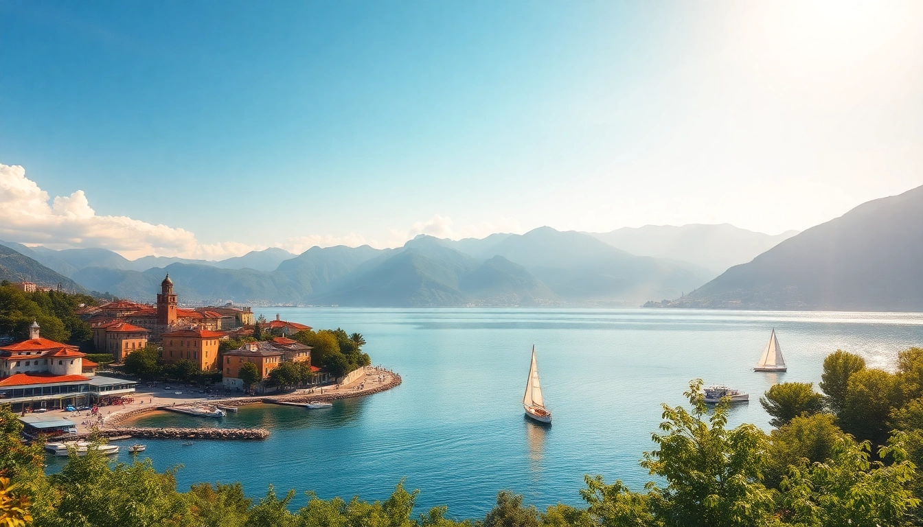 Atemberaubende Aussicht auf den Gardasee, Italien, perfekt für Urlaub am Gardasee, mit kristallklarem Wasser und malerischen Dörfern.