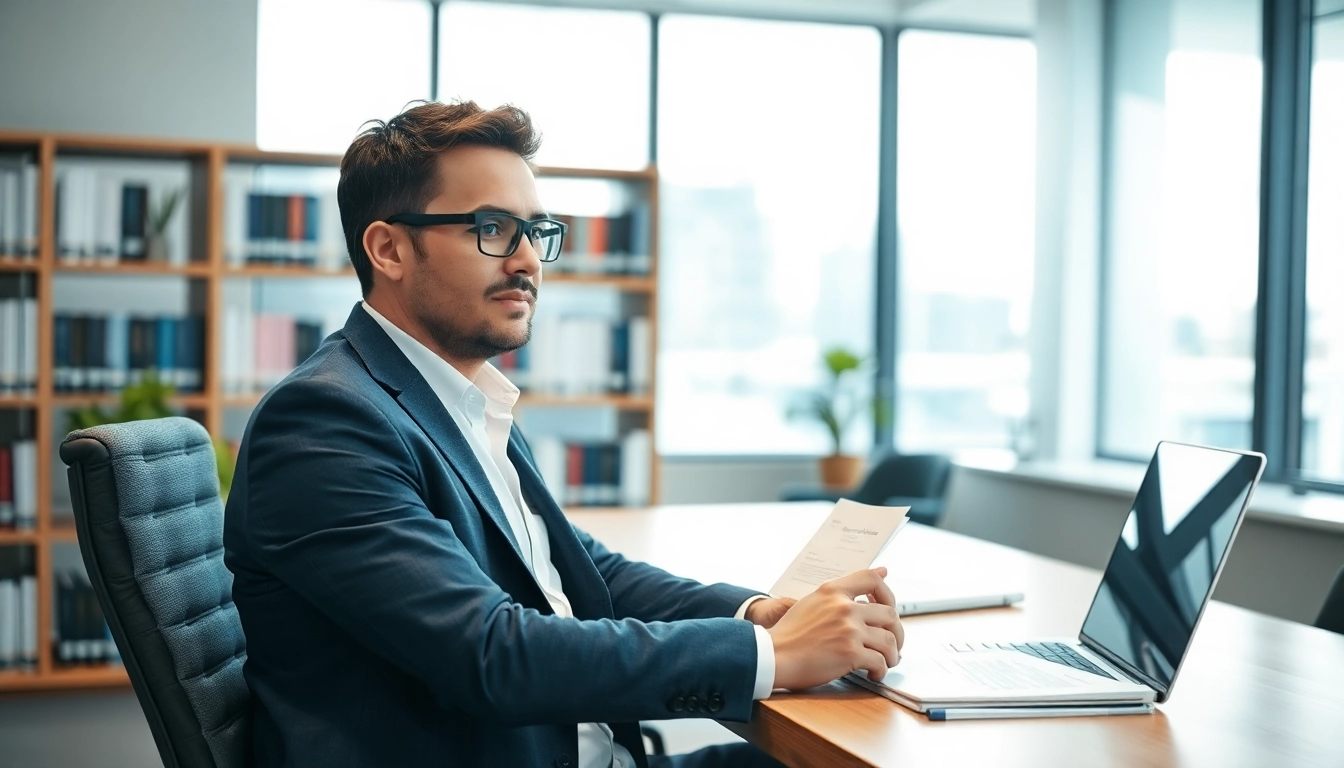 Professioneller Headhunter Mannheim arbeitet an Rekrutierungsprojekten in modernem Büro.