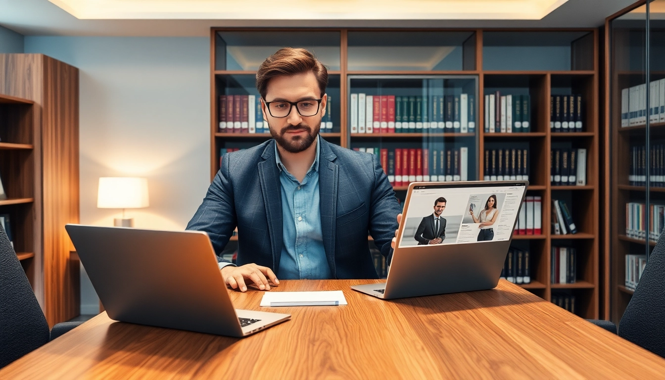 Professioneller Headhunter IT analysiert Kandidatenprofile in modernem Büro.