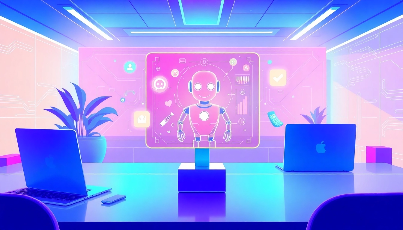 Engaging interface of juicy ai chatbot showcasing vibrant colors and modern tech.
