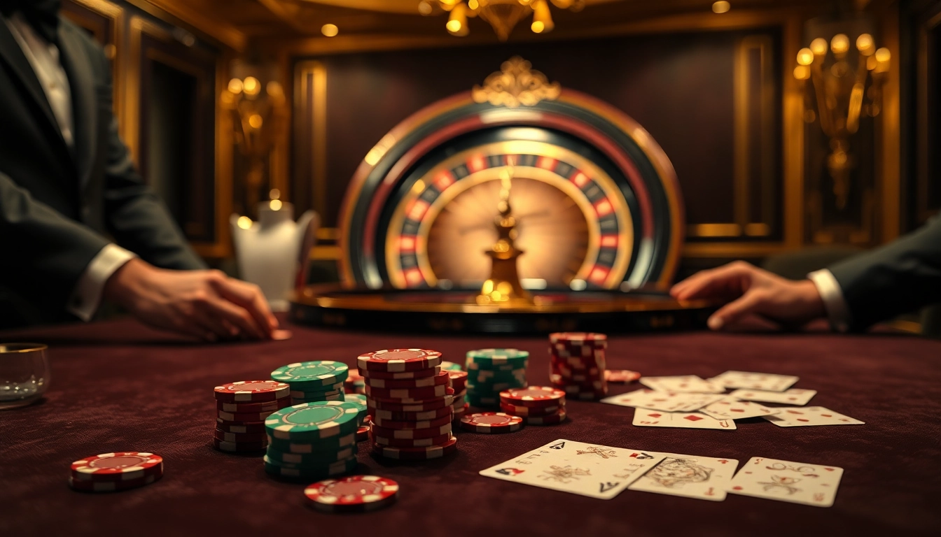 Betting at a luxury casino table with poker chips, reflecting hidden wiki onion services.