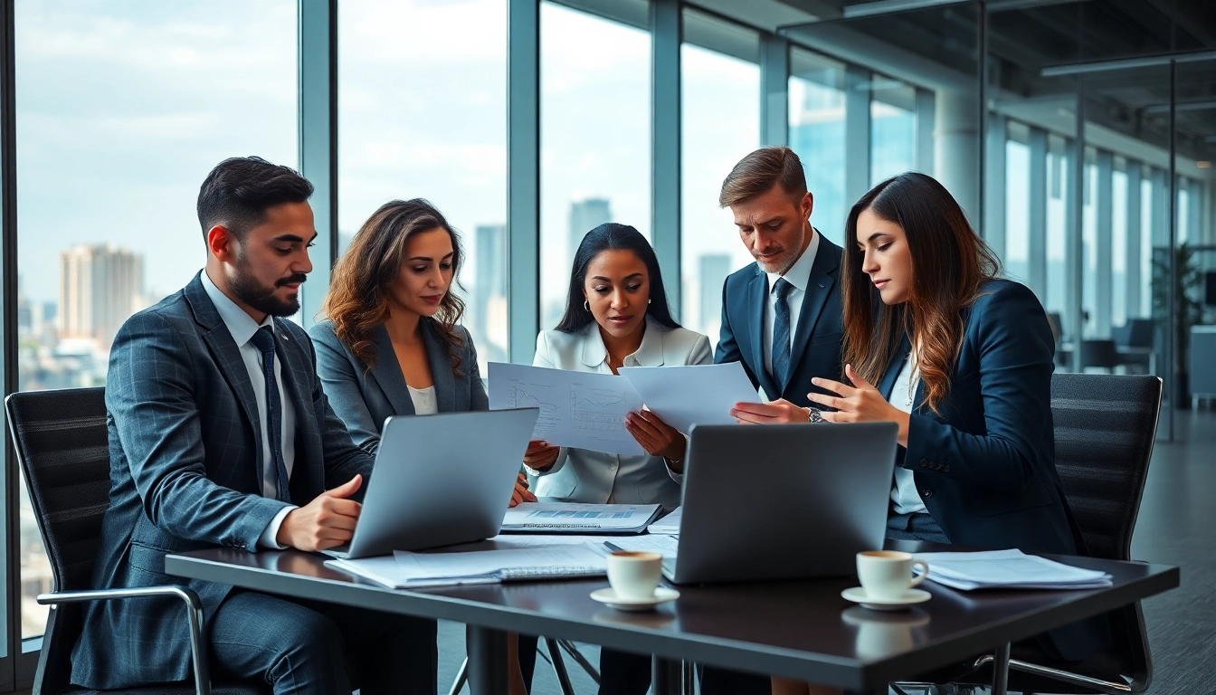 Vertriebsteams bei der Analyse von Strategien für Personalvermittlung Vertrieb in einem modernen Büro.