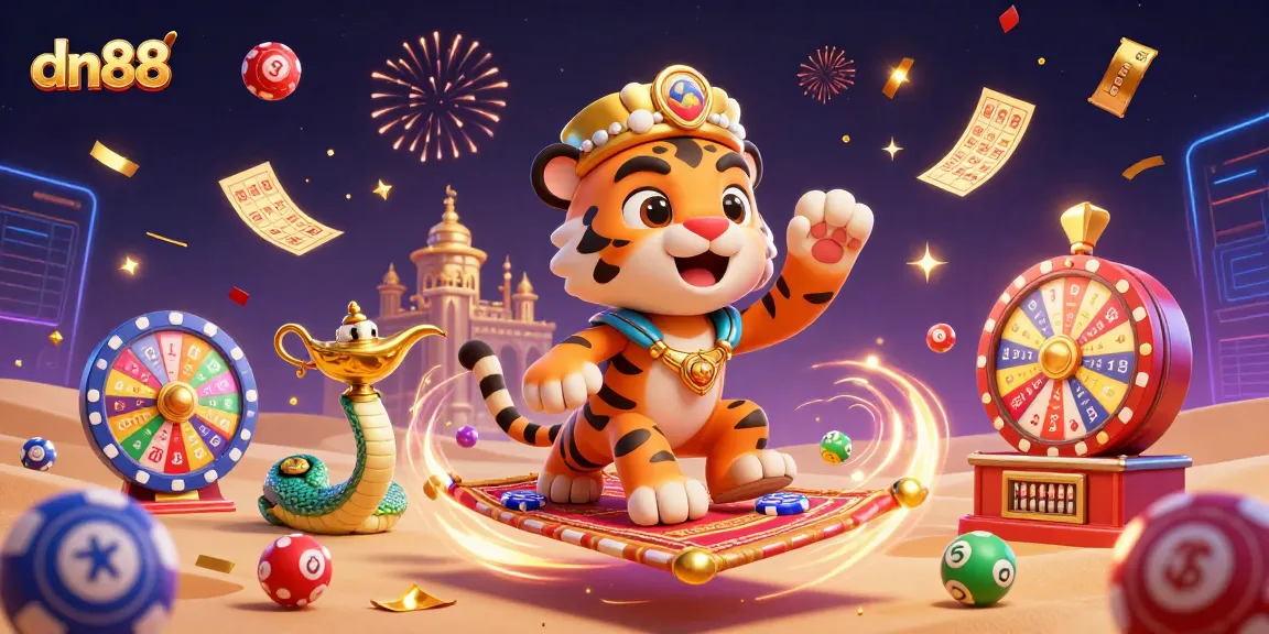 Experience thrilling excitement with dn88 as the tiger sultan rides through a magical casino world.