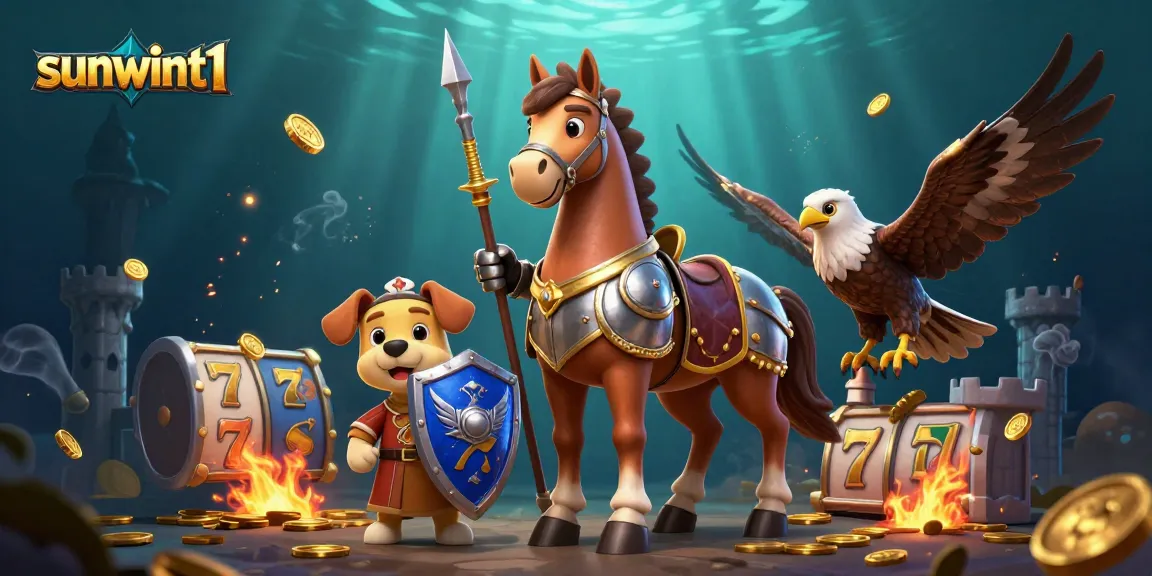 Engage with immersive slots featuring sunwint1, knights, golden coins, and dynamic game elements.